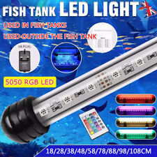 Aquarium Fish Tank Pond 5050 RGB LED Strip Lights Bar Lamp Submersible Lights UK
