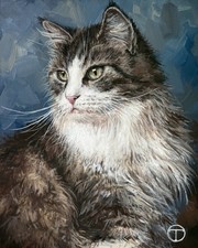 Cat Original Acrylic Painting