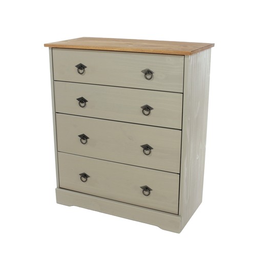 Chest drawers grey solid - chest,