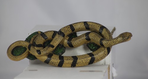 17cm curled banded snake model - snake,