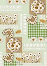 Green Wipe Clean Tablecloth Waterproof PVC Vinyl Oilcloth Table Cover Protector