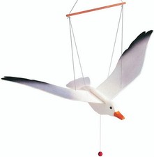 WOODEN TOY HANGING FLYING FLAPPING SEAGULL PARROT EAGLE NURSERY BABY MOBILE