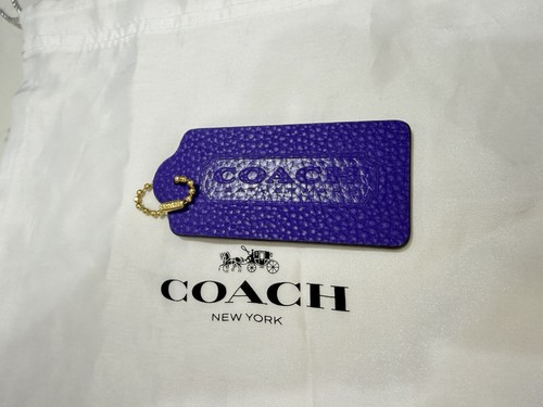 Coach purple leatherware - leatherware, tag