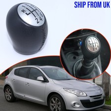 For Renault Megane 3 09-2015 Scenic 6 Speed Gear Shift Knob Handleball Leather