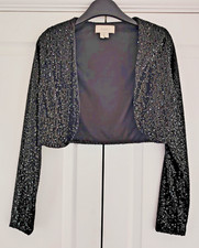 Black Sequin Bolero Shrug By