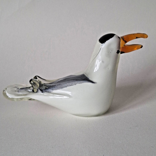 Murano glass seagull 1970s - glass,