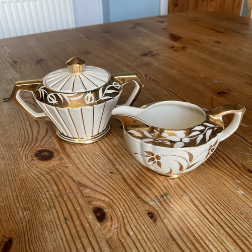 Sadler sugar bowl and - sugar, jug