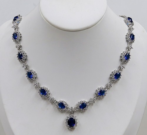 18k white gold blue sapphire - gold,