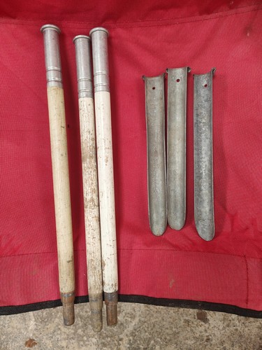 Spare zeltbahn poles and pegs - and,