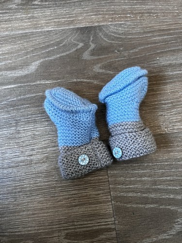 Handmade crochet baby booties - handmade,