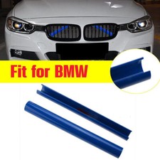 2x Blue Grill Strip Cover Bar V Brace Grille Trim For BMW F20 F21 F30 F32 F34