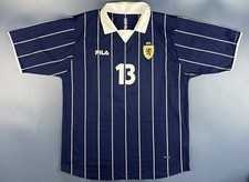 SCOTLAND NATIONAL TEAM 2002/2003 MATCH WORN ISSUE HOME FOOTBALL SHIRT #13