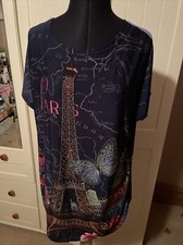 JUST ELEGANCE Top Size S Navy