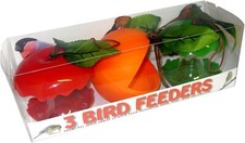 Green Jem Fruit Shaped Wild Bird Feeder, Multi-colour, 9.5x9.5x10 cm