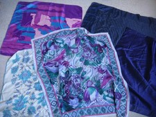 5 x Vintage Mainly Blue/Purple