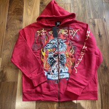 Ed Hardy Men’s Red Zip Up