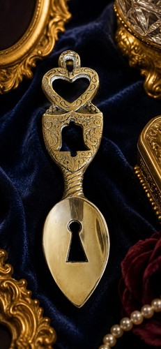 Vintage welsh love spoon - vintage, solid