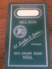 HULL Dairy Memorabilia Ephemera 1950s Milk Book W Scales & Sons 1063 Anlaby Rd 