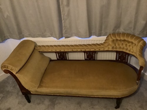 Victorian chaise longue and - , 2