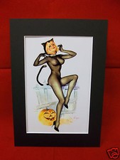 PIN UP GIRL #1 MOUNTED PRINT