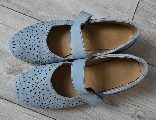 Blue and white comfort shoes - blue,