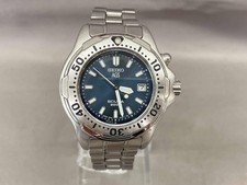 SEIKO SCUBA 3M22-0D20 Blue Dial Kinetic Divers Men's Watch Used Working #83