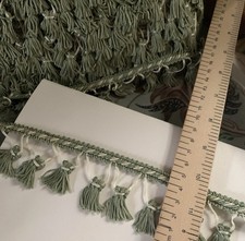 Quality vintage 5cm sage/ivory