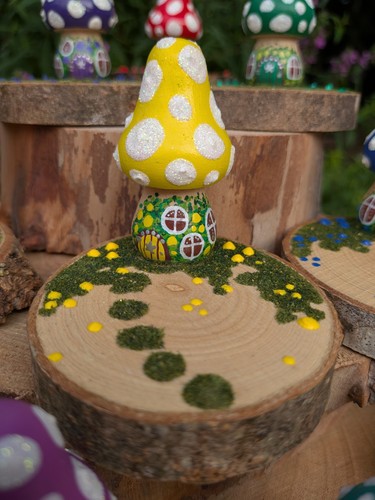 Mushroom fairy house with - house,