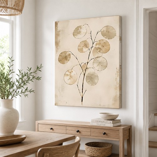 Large boho botanical canvas - boho,