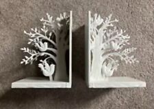 PartyLite White Woodland Bookends + Scent Sticks Unused In Box