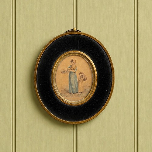 19th century miniature - 19th, stipple
