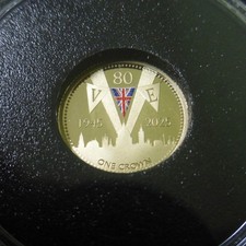 The 80th Anniversary Of VE Day Solid 1g Gold Coin Proof 