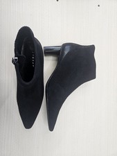 Jigsaw Black Suede Ankle Boots