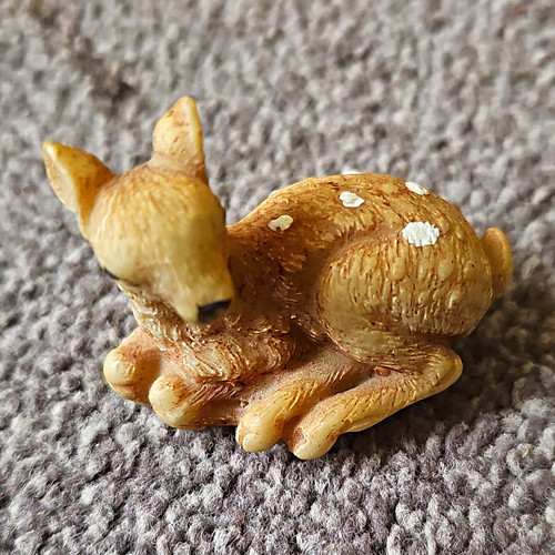 Resin deer ornament figurine - ornament,