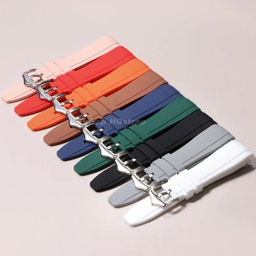 Curved end rubber strap - end, for