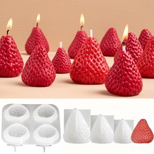 3D Strawberry Silicone Candle