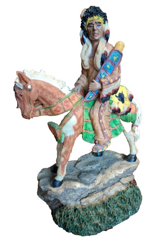 Sculpture resin indian horse - resin,