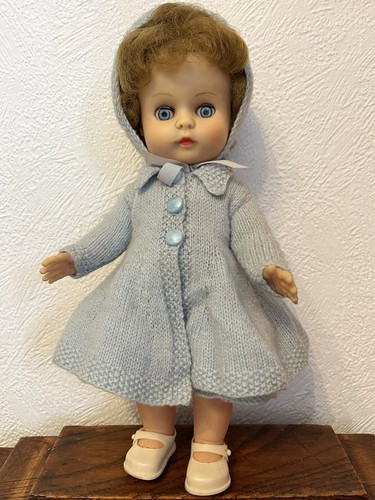 Vintage rubber doll with - with, blue