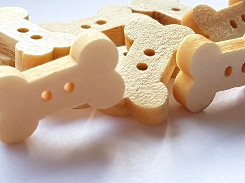 Wooden dog bone craft - dog,