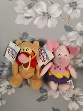 Disney Store Tigger & Piglet Winnie the Pooh 8" Plush Mini Bean Bag Beanie