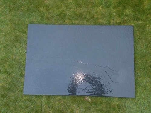 Natural black slate - black, fire