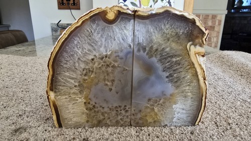 Pair agate natural - of, stone