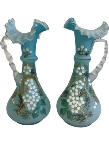 Pair antique victorian blue - victorian,