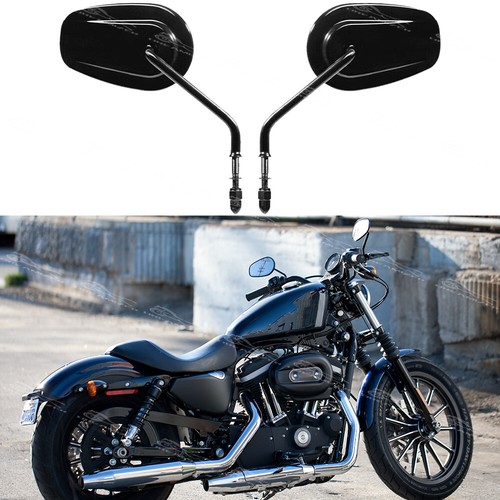 Black motorcycle rearview - black,