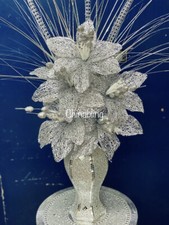 CRUSHED DIAMOND VASE SILVER