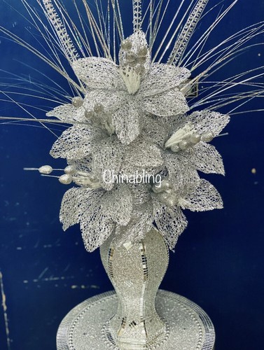 Crushed diamond vase silver - crushed,