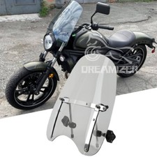 Motorcycle Windshield Smoke Screen 7/8'' For Kawasaki Vulcan S650 VN750 900 1500