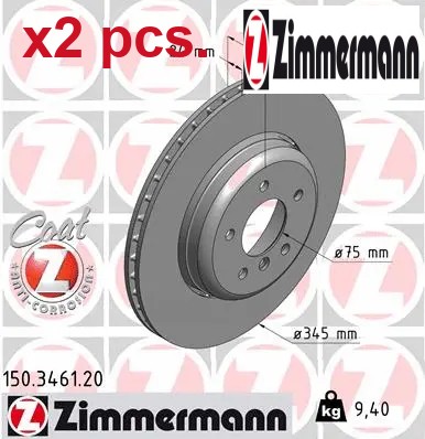 Pcs rear brake disc set - disc,