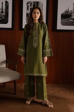 Batik embroidered Khaddar 2pc