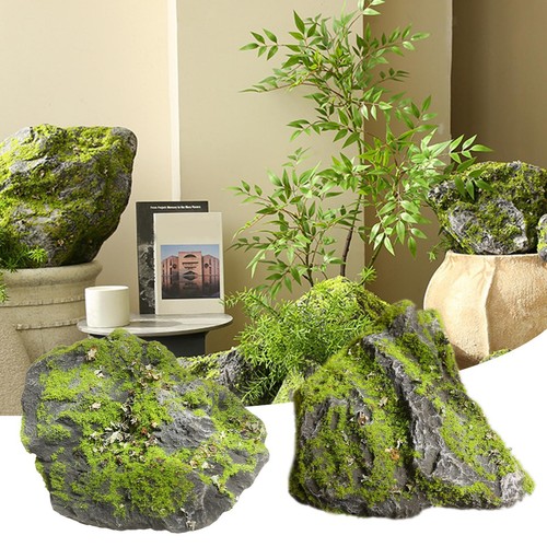 Artificial moss rock green - moss,
